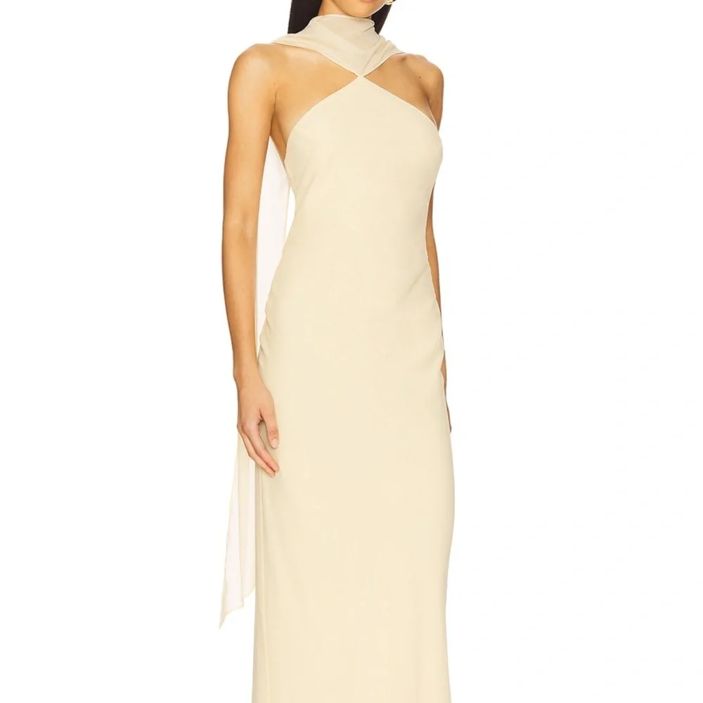 Elegant Butter Yellow Dress - Picture 4 of 5